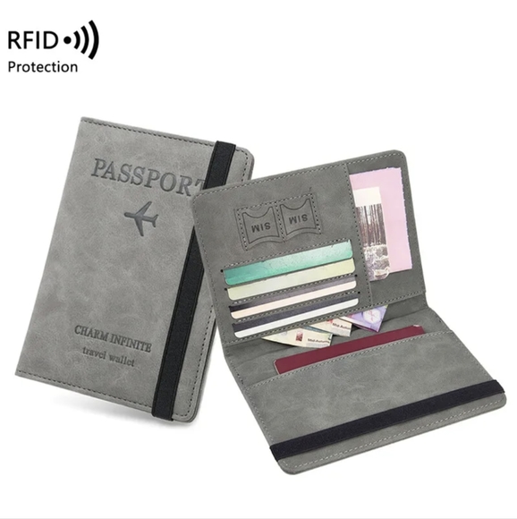 Passport Holder Travel Essentials Passport Wallet RFID Blocking for Men Women US - Picture 2 of 5